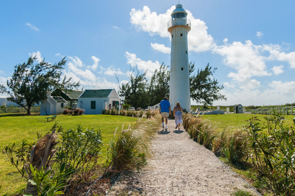 Exploring the scenic grounds of the Grand Turk Lighthouse.