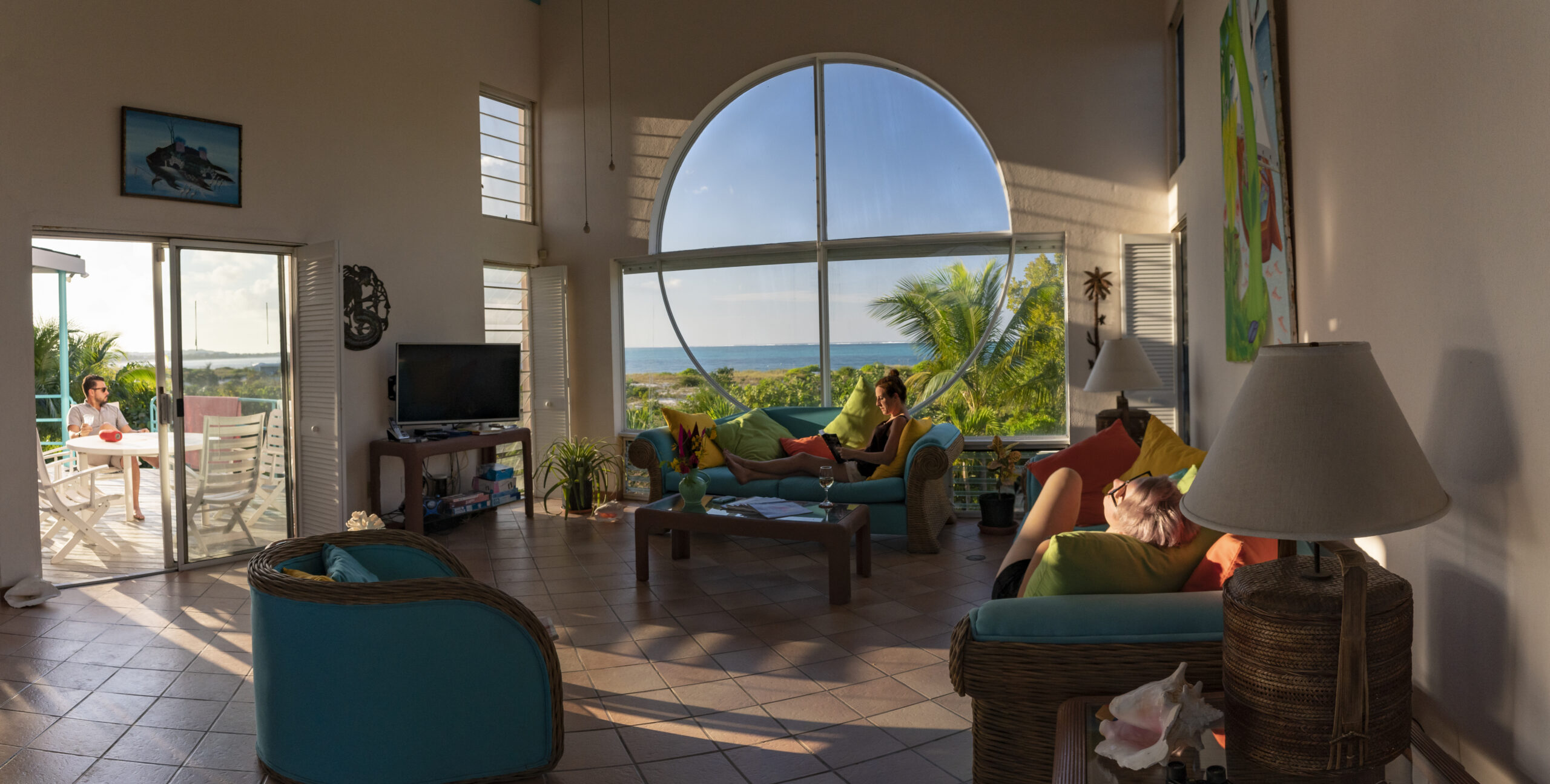 A photo of Villa Camilla's Main House interior overlooking Grace Bay Beach